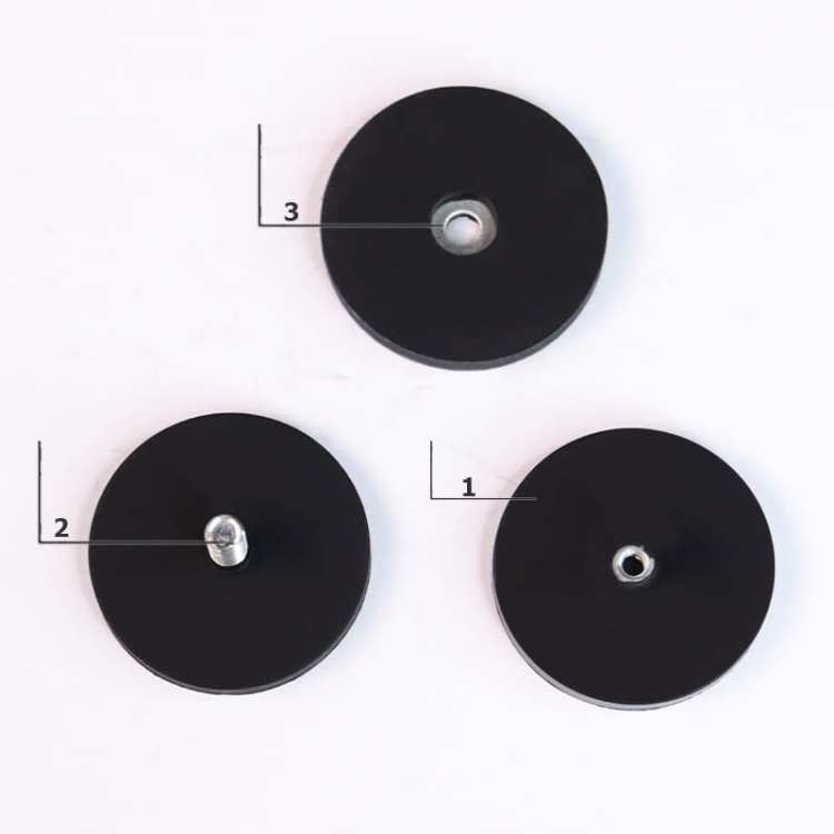 UCHWYT MAGNETYCZNY GWINT M4 OBUDOWA GUMOWA 22x6 mm 6