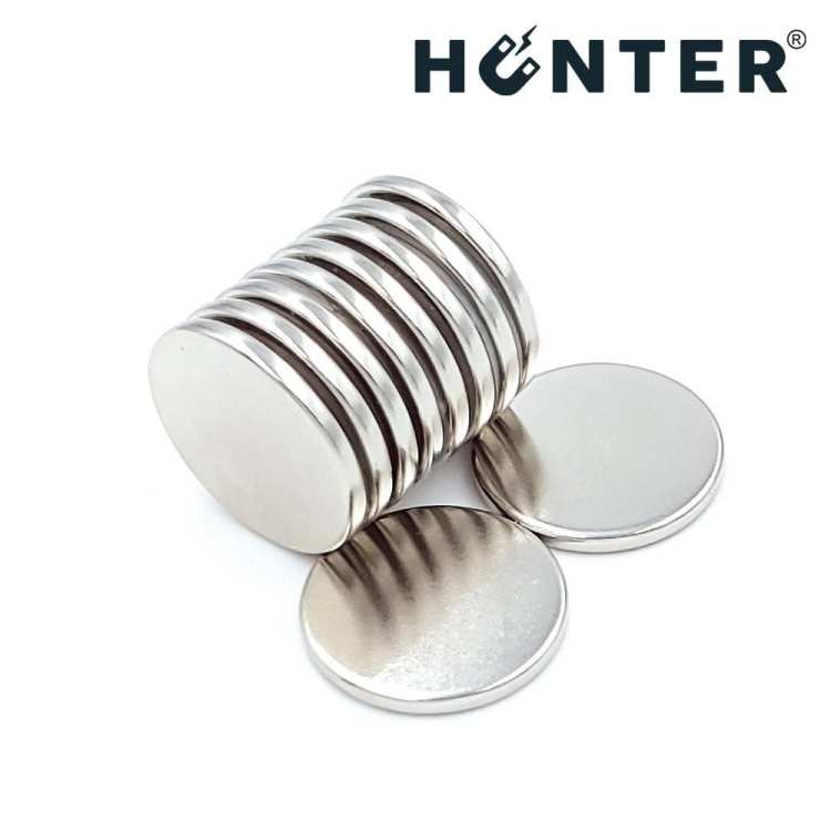 Magnes neodymowy 20x2 mm / N45  walcowy 5