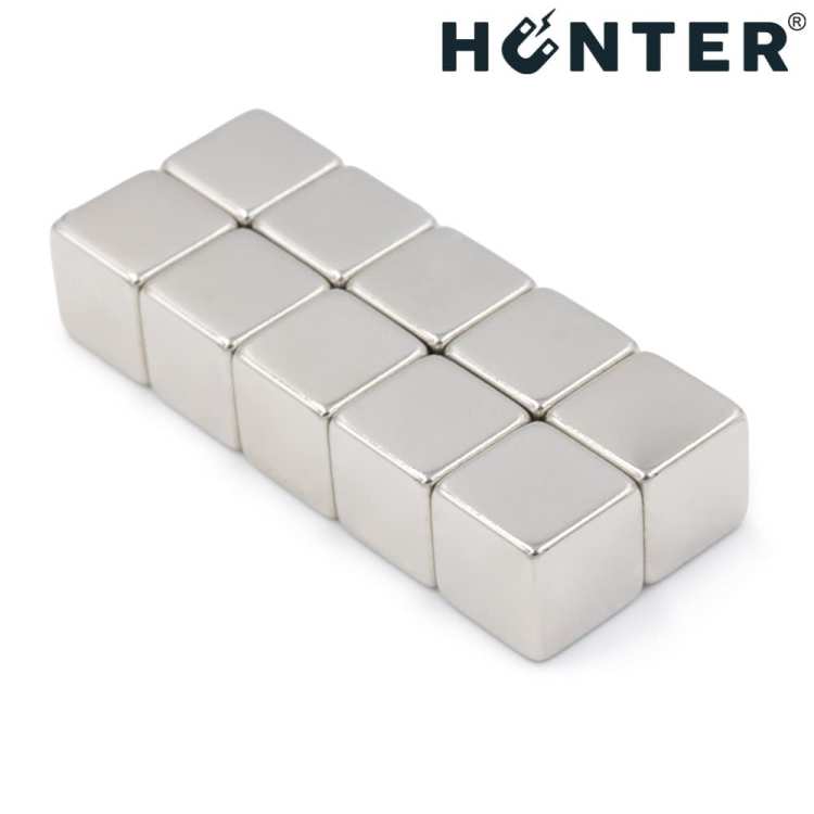 Magnes neodymowy10x10x10mm / N45 płytkowy 3