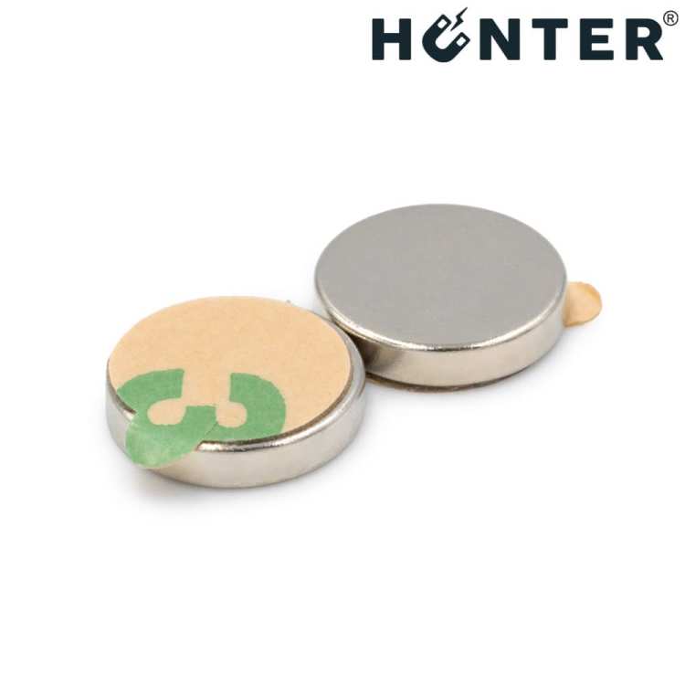 Magnes neodymowy 10x2 mm / N45 z klejem 3M 3