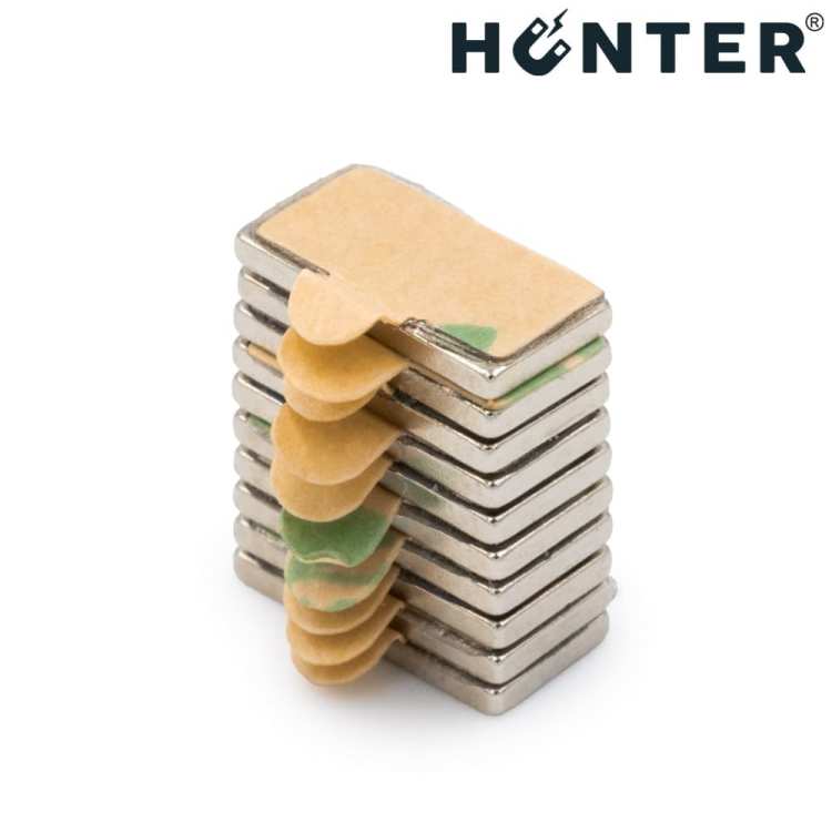 Magnes neodymowy 10x5x1 mm / N45 z klejem 3M 8