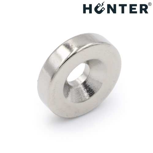 Magnes neodymowy 12x3 mm z otworem 7x3.5 mm / N45 pod wkręt 1