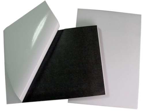 Folia stalowa ferromagnetyczna arkusz A4 czarna z klejem 0,5 mm 5