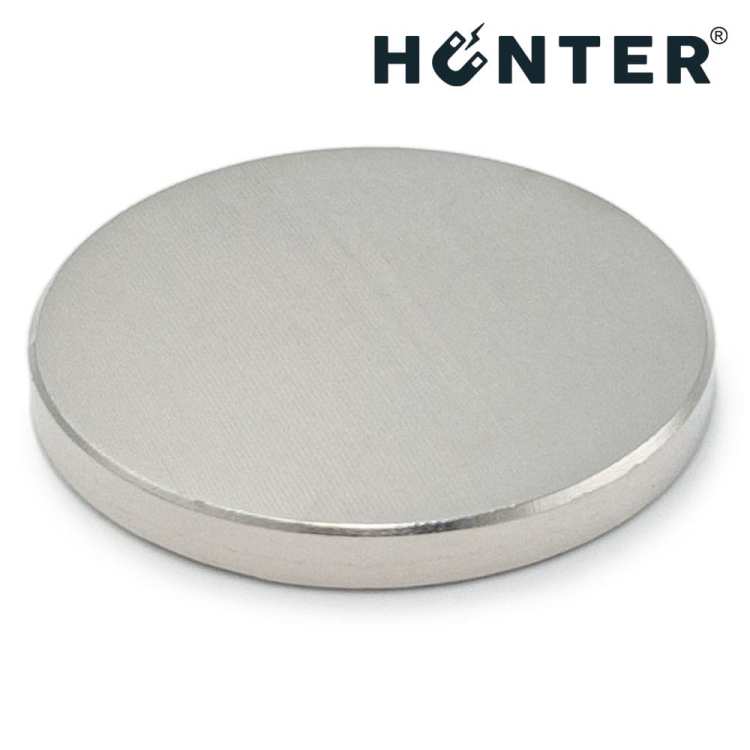 Magnes neodymowy walcowy 45×5 mm N45 – widok z góry, Magnesy Hunter