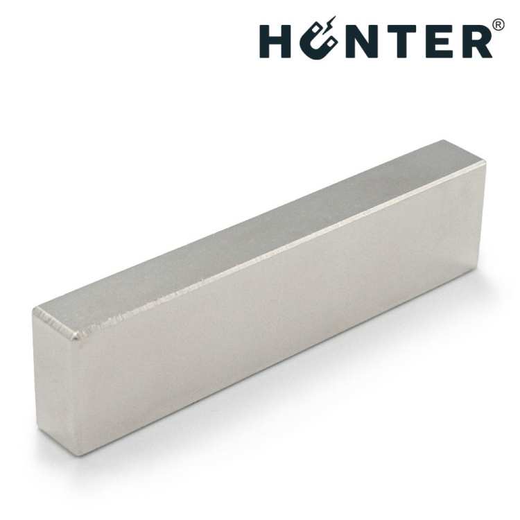 Magnes neodymowy płytkowy 80×20×10 mm N45 – widok poglądowy, Magnesy Hunter