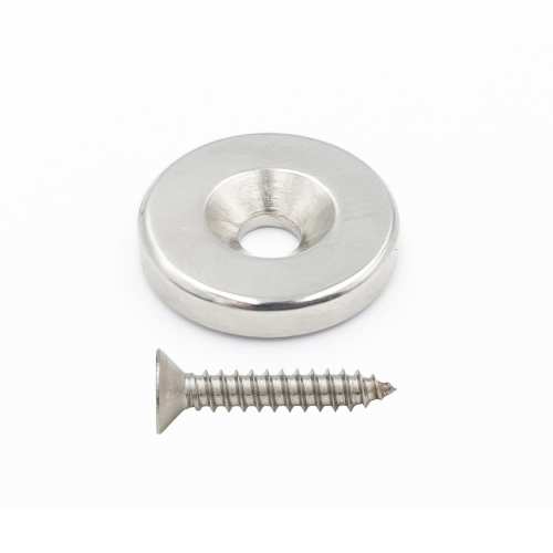 Magnes neodymowy pod wkręt 15×3 mm z otworem stożkowym 7×3,5 mm, N45 – Magnesy Hunter