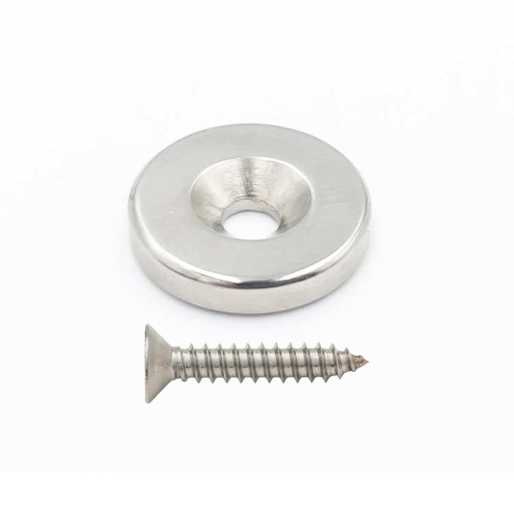 Magnes neodymowy pod wkręt 15×3 mm z otworem stożkowym 7×3,5 mm, N45 – Magnesy Hunter