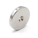 Magnes neodymowy pod wkręt 30×5 mm z otworem stożkowym 7,5×4,5 mm, N45