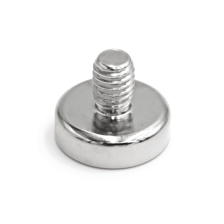 Uchwyt magnetyczny neodymowy w obudowie z gwintem zewnętrznym M6, 16×5 mm – Magnesy Hunter