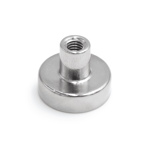 Uchwyt magnetyczny neodymowy w obudowie z gwintem wewnętrznym M4, 16×5 mm – Magnesy Hunter