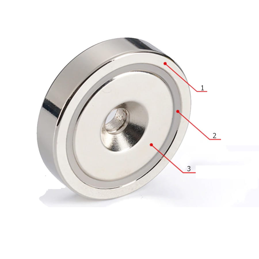 UCHWYT MAGNETYCZNY OBUDOWA STALOWA WKRĘT 20x8 mm 3