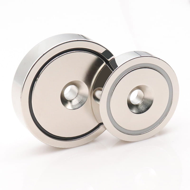 Uchwyt magnetyczny w obudowie stalowej z otworem pod wkręt 20×4,5 mm – Magnesy Hunter
