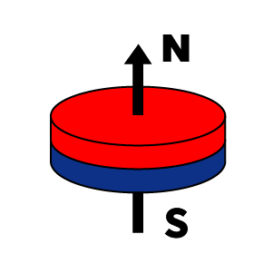 MAGNES NEODYMOWY 15x8 mm / N45 WALCOWY 4