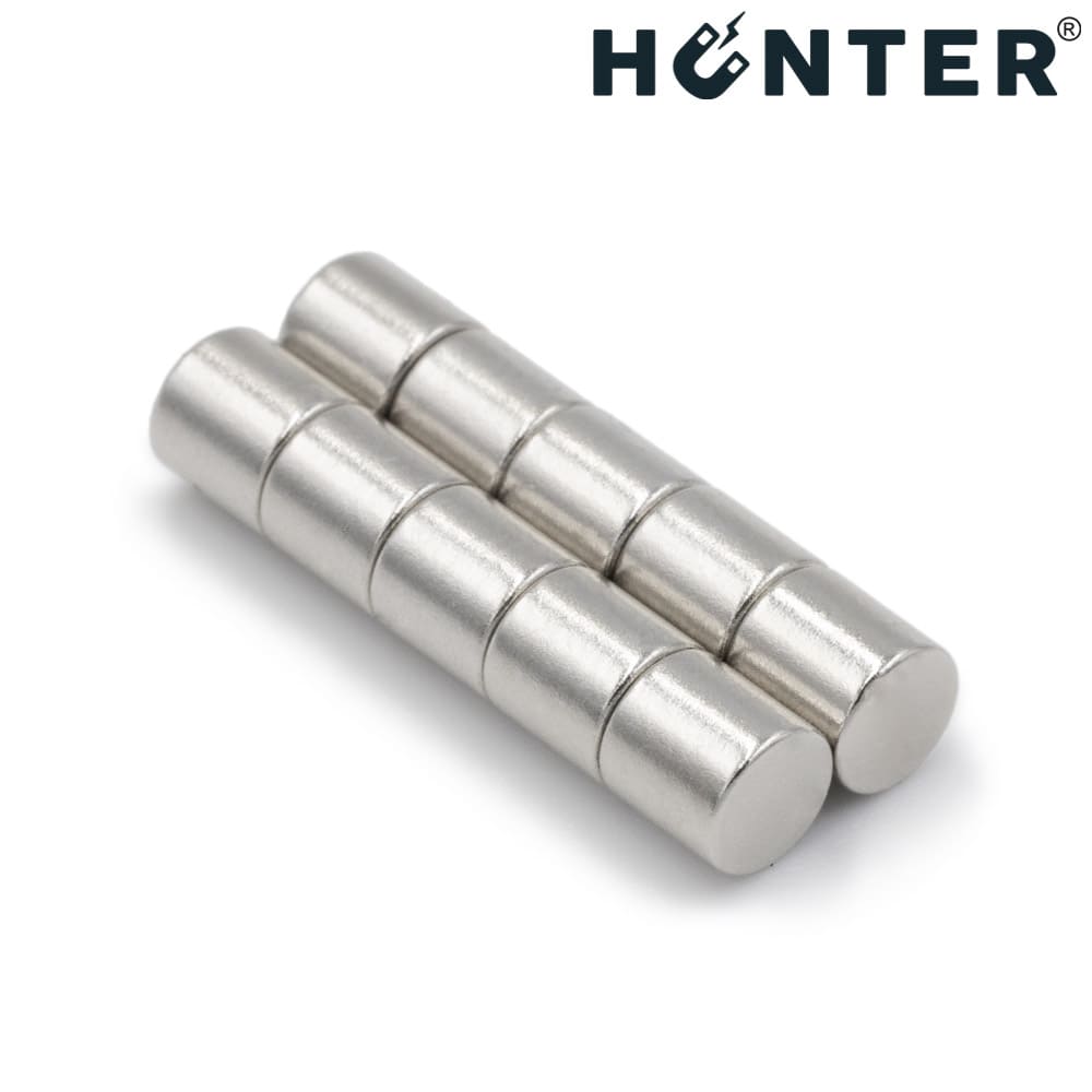 Magnesy neodymowe walcowe 4×4 mm N45 – zestaw, Magnesy Hunter