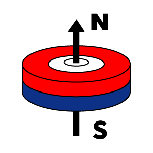 Magnes neodymowy 12x3 mm z otworem 7x3.5 mm / N45 pod wkręt 3