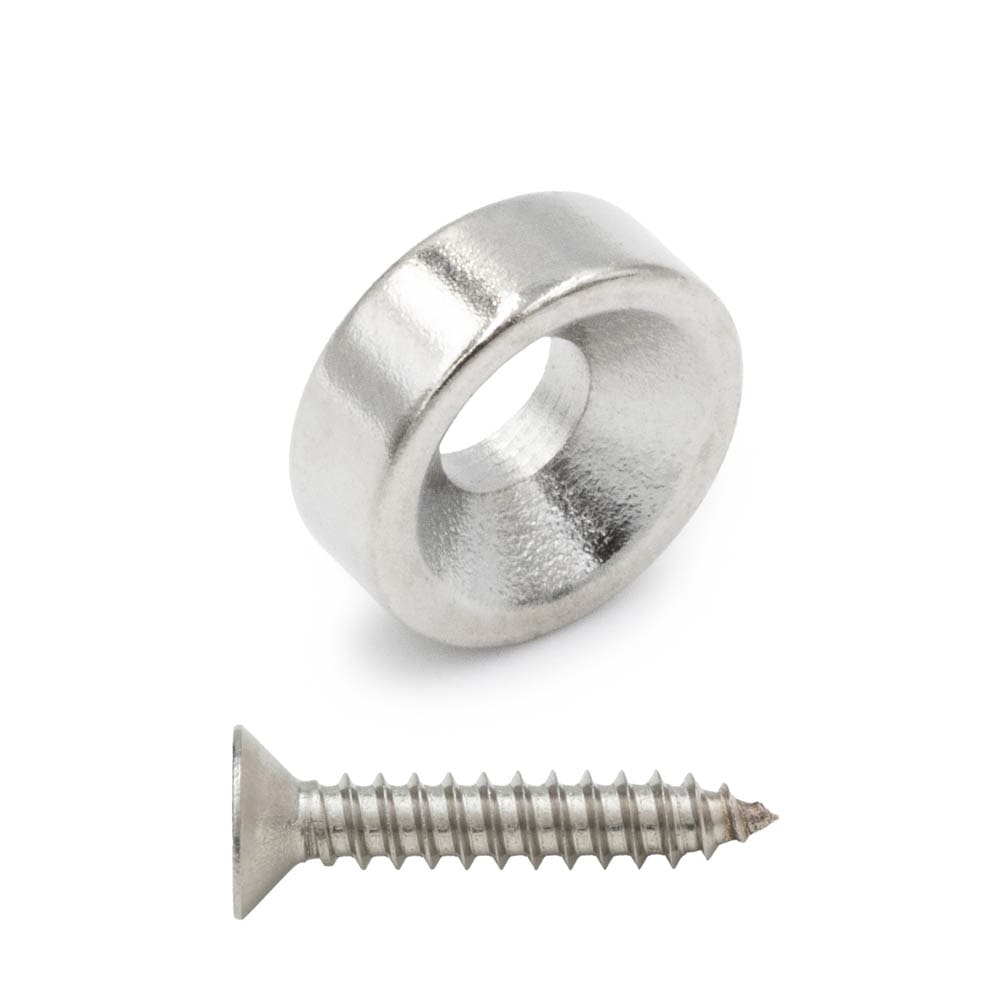 Magnes neodymowy 8x3 mm z otworem 7x3.5 mm / N45 pod wkręt