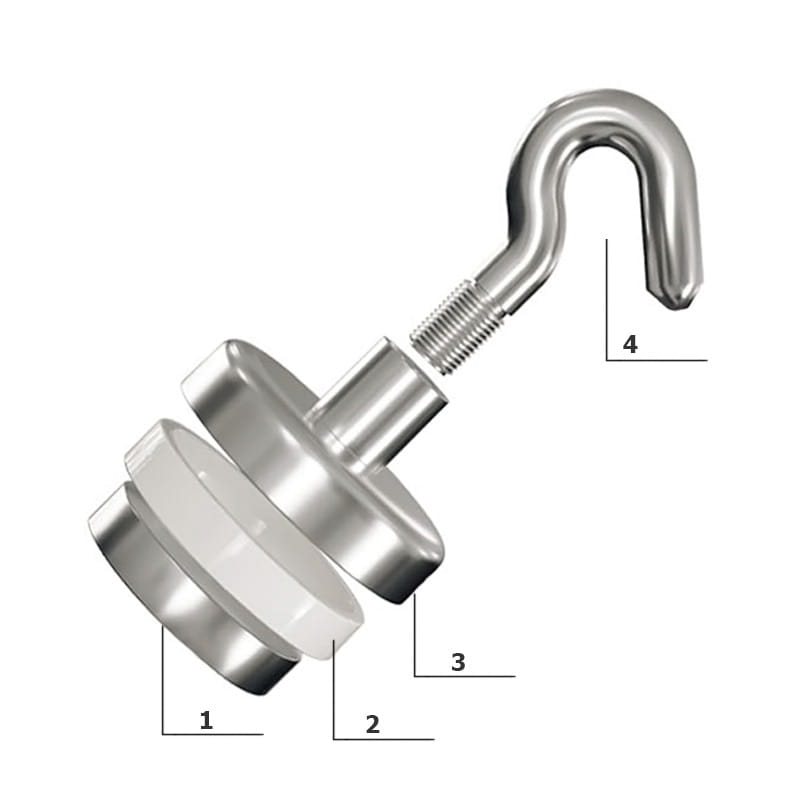 UCHWYT NEODYMOWY HACZYK 32X8 mm magnes UDŹWIG 38 KG 2