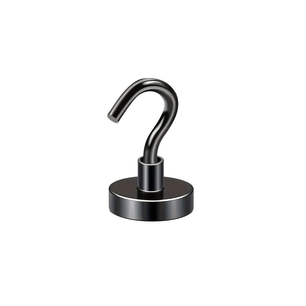 Uchwyt magnetyczny z haczykiem, czarny 12×5 mm, udźwig 5 kg – Magnesy Hunter
