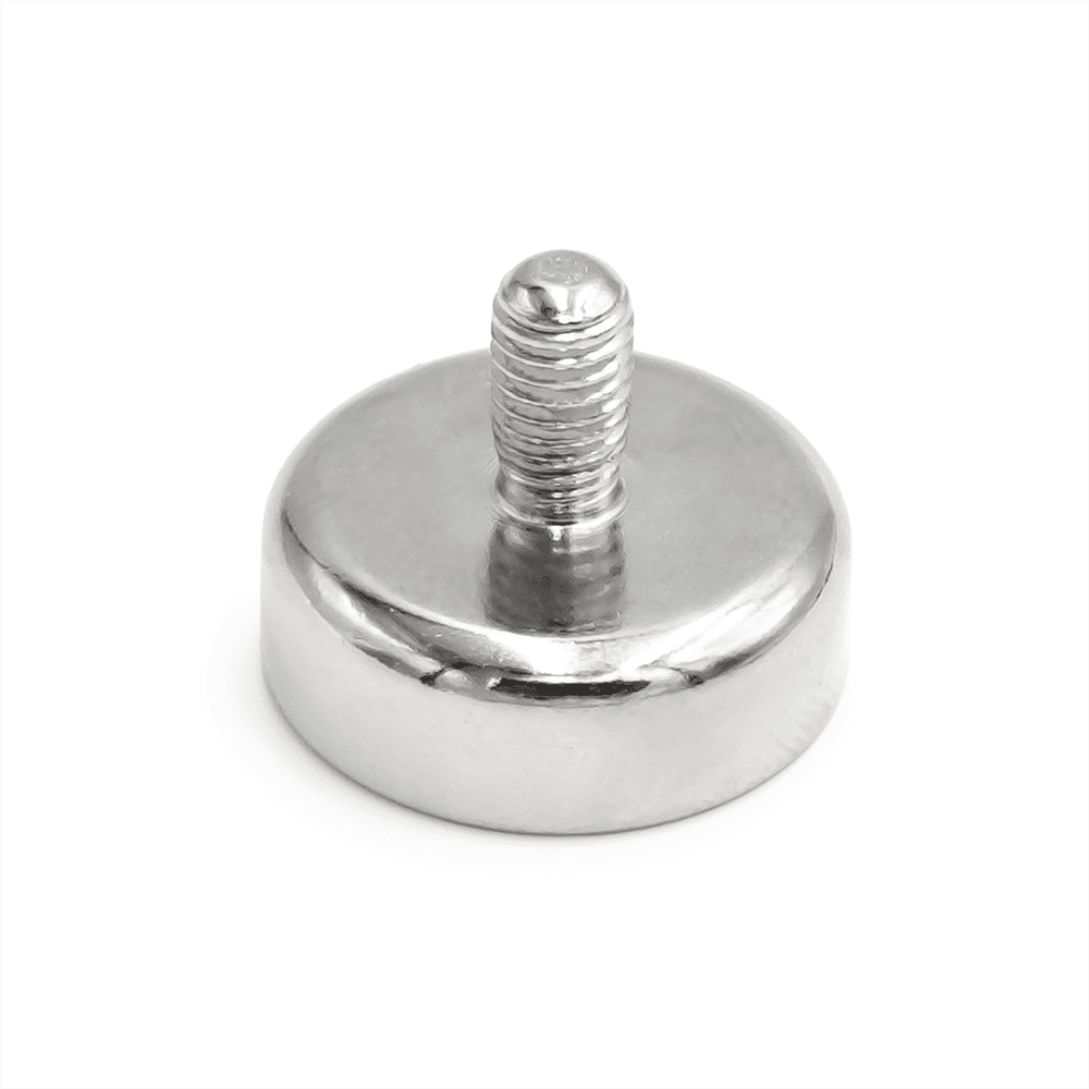 Uchwyt magnetyczny neodymowy w obudowie z gwintem zewnętrznym M5, średnica 20 mm – Magnesy Hunter